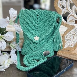 crochet  phone bag